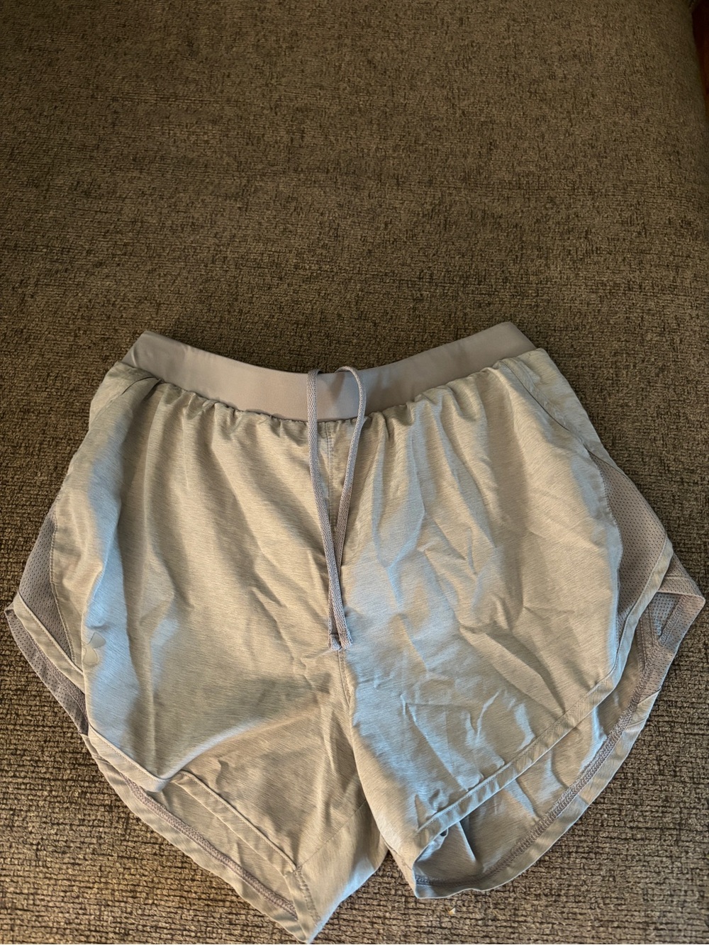 Under Armour Light Gray Women's Athletic Shorts with Drawstring Waist